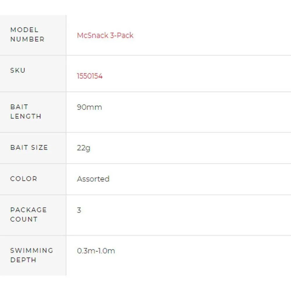 Abu Garcia McSnack Lipless Crankbait 90 Mm 22g 3 Pack - Image 2